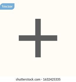 Plus icon template color editable. Plus symbol vector sign isolated on white background.