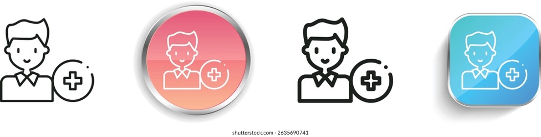 plus icon. Thin Linear, Regular and Button Style Design Isolated On White Background