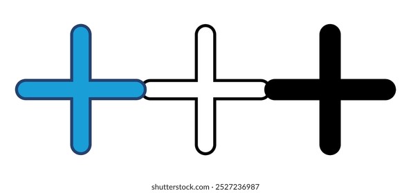Plus Icon vector. Add plus icon