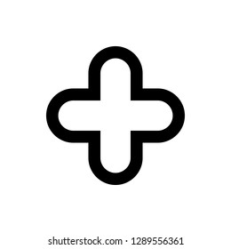 Plus Icon vector. Add icon. Addition sign. Medical Plus icon