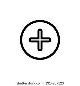 Plus Icon vector. Add icon. Addition sign. Medical Plus icon