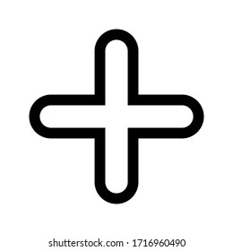 Plus Icon vector. Add icon. Addition sign. Medical Plus icon. vector illustration on white background