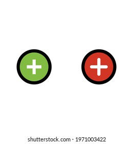 Plus Icon vector. Add icon. Addition sign. Medical Plus icon. editable icon set