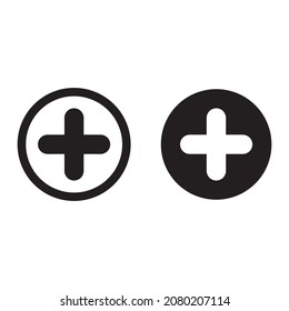 Plus Icon vector. Add icon. Addition sign