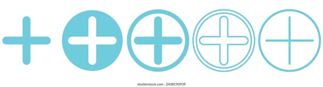 Icono de vector. Icono de Agregar. Signo de adición. Icono de Medicina Plus