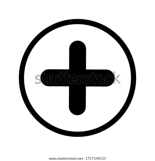 Plus Icon vector. Add\
icon. Addition sign. Medical Plus icon. vector illustration on\
white background