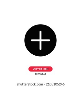 Plus icon vector. Add sign