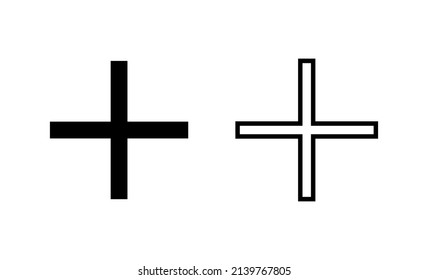 Más vector de icono. Añadir signo más y símbolo