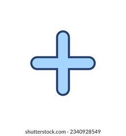 Plus icon vector. Add plus sign and symbol