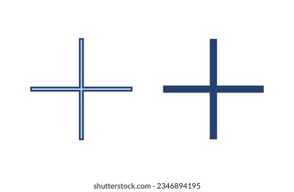 Plus icon vector. Add plus sign and symbol