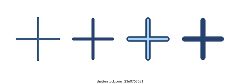 Más vector de icono. Añadir signo más y símbolo