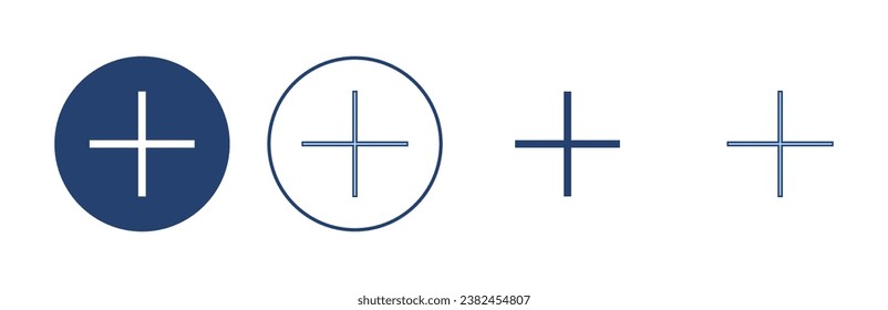 Plus icon vector. Add plus sign and symbol