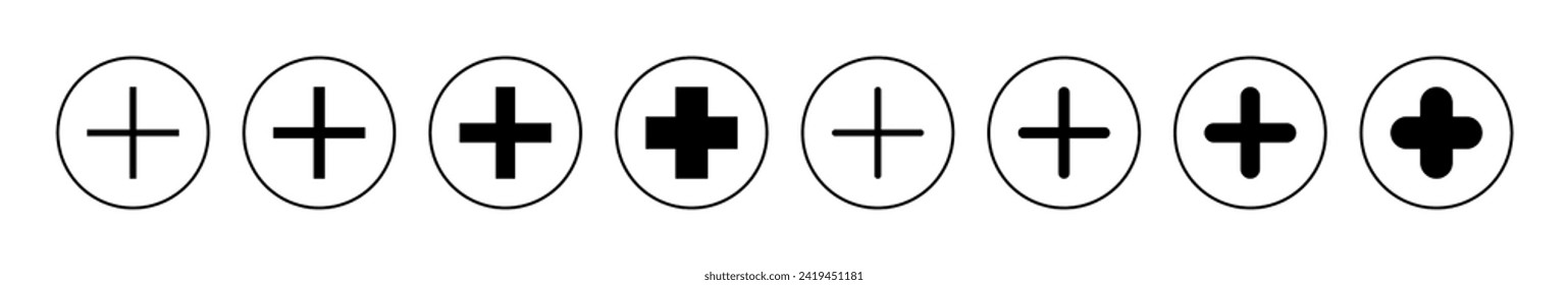 Más vector de icono. Añadir signo más y símbolo