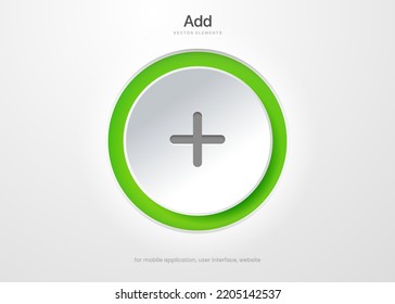 Plus icon vector. Add icon for UI UX, mobile app, presentation. Addition sign. Medical Plus icon. Positive symbol. Zoom in sign. Add push button.