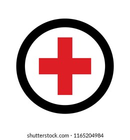 plus icon vector flat design on white background