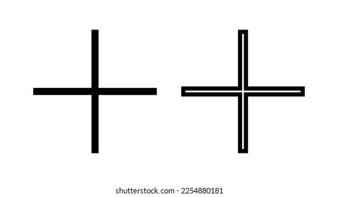 Plus Symbol, Vektorgrafik. Hinzufügen von Pluszeichen und Symbol
