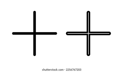 Plus Symbol, Vektorgrafik. Hinzufügen von Pluszeichen und Symbol