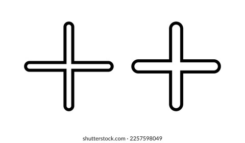 Plus Icon vector illustration. Add plus sign and symbol