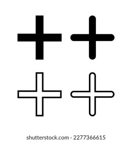 Plus Icon vector illustration. Add plus sign and symbol