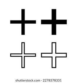 Plus Icon vector illustration. Add plus sign and symbol