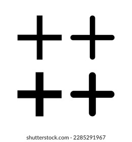 Plus Icon vector illustration. Add plus sign and symbol