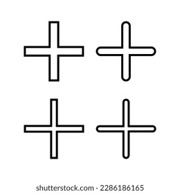 Plus Icon vector illustration. Add plus sign and symbol