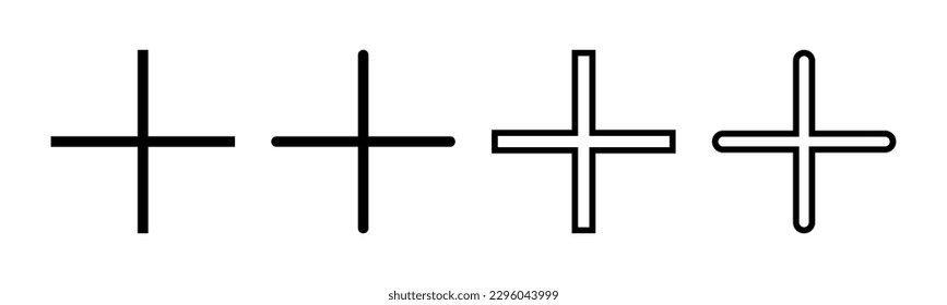Plus Icon vector illustration. Add plus sign and symbol