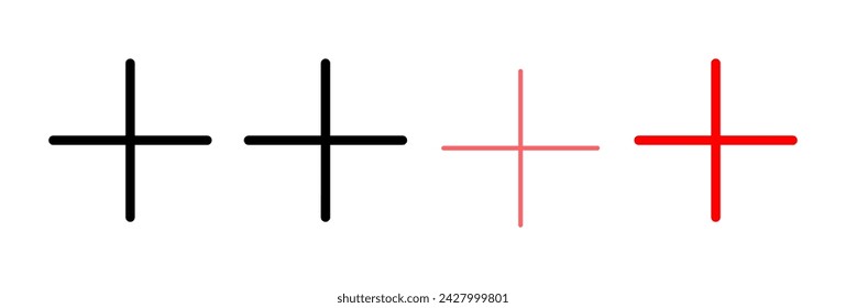 Plus Icon vector illustration. Add plus sign and symbol