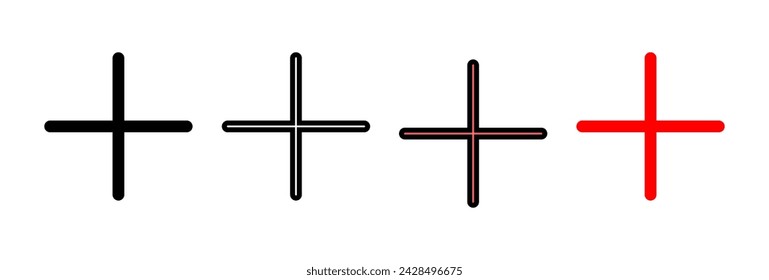 Plus Icon vector illustration. Add plus sign and symbol