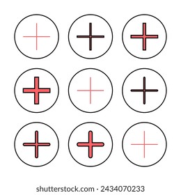 Plus Icon vector illustration. Add plus sign and symbol