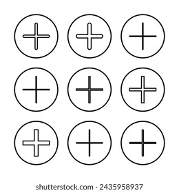 Plus Icon vector illustration. Add plus sign and symbol