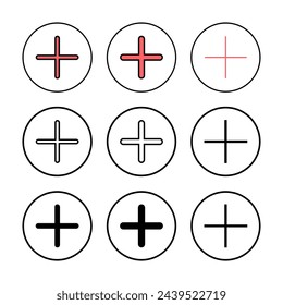 Plus Icon vector illustration. Add plus sign and symbol