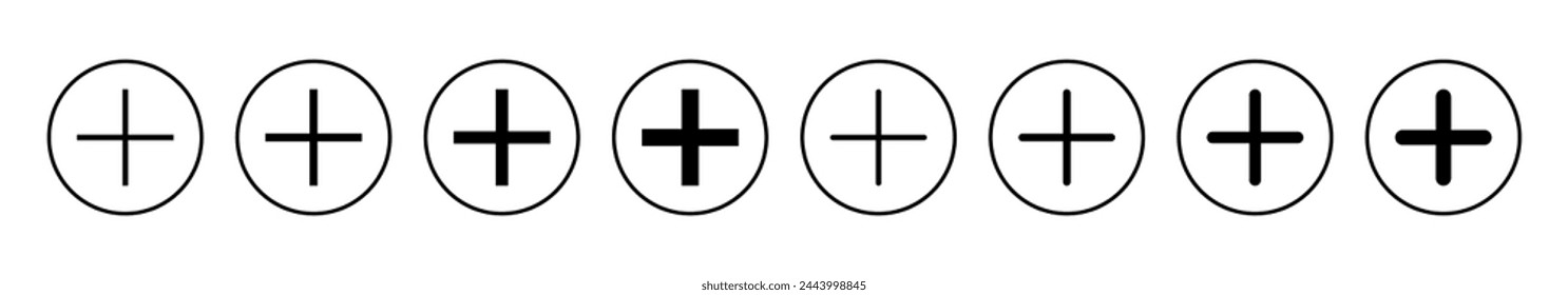 Plus Icon vector illustration. Add plus sign and symbol