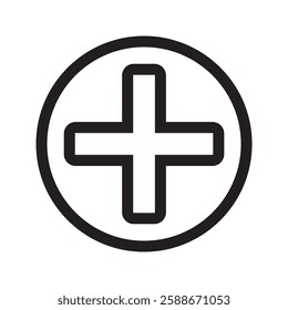 Plus Icon vector. illustration Add plus icon. 10 EPS