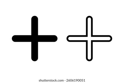 Plus Icon vector illustration. Add plus sign and symbol