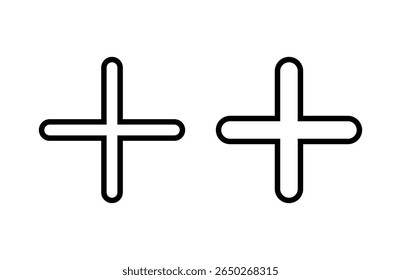 Plus Icon vector illustration. Add plus sign and symbol