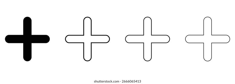 Plus Icon vector illustration. Add plus sign and symbol .Vector illustration . in eps 10.