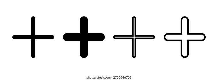 Plus Icon vector illustration. Add plus sign and symbol