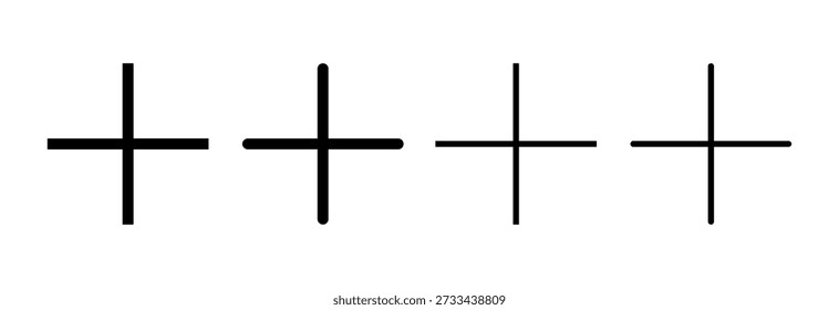 Plus Icon vector illustration. Add plus sign and symbol