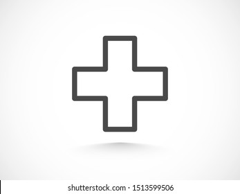 Plus icon vector illustration EPS10