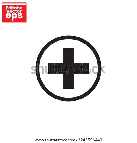 Plus icon vector illustration. Hospitality icon simbol illustration