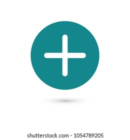 Plus icon vector illustration. Linear symbol with thin outline. The thickness is edited. Minimalist style.