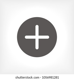 Plus icon vector illustration. Linear symbol with thin outline. The thickness is edited. Minimalist style.