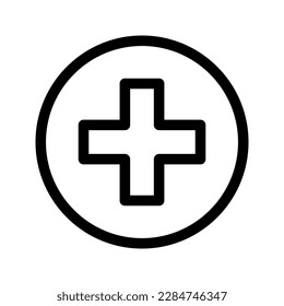 icono Plus. Ilustración aislada del vector