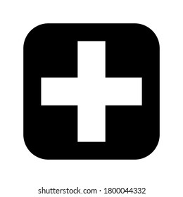 plus icon vector isolated on white background