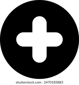 Vector de iconos Plus. Icono de Medical Plus. Icono de Agregar. Diseño de Ilustración vectorial de signo de adición