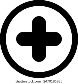 Vector de iconos Plus. Icono de Medical Plus. Icono de Agregar. Diseño de Ilustración vectorial de signo de adición