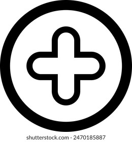 Plus Icon vector. Medical Plus icon. Add icon. Addition sign vector illustration design
