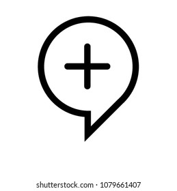 plus icon vector pictogram mark symbol 