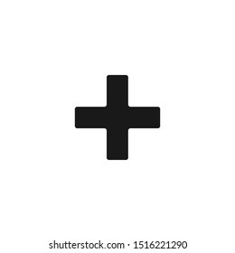 Plus Icon Vector Sign Isolated On White Background